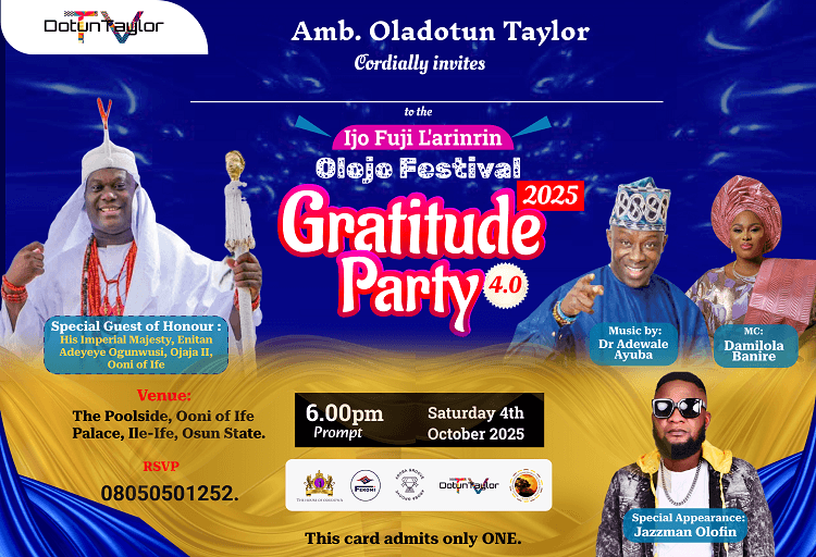 Ijo Fuji L'arinrin: Olojo Festival Gratitude Party 4.0